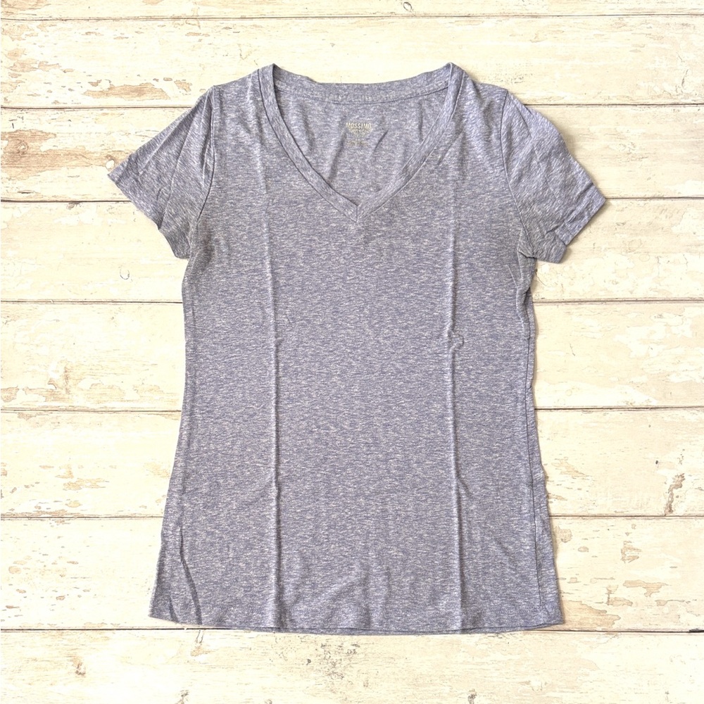 Mossimo S/M Purple Marled Vneck Shirt Short Sleeves Womens Size Small Target